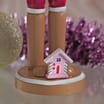 Festive Feeling: 15" Wooden Traditional Nutcracker - Pink Candy