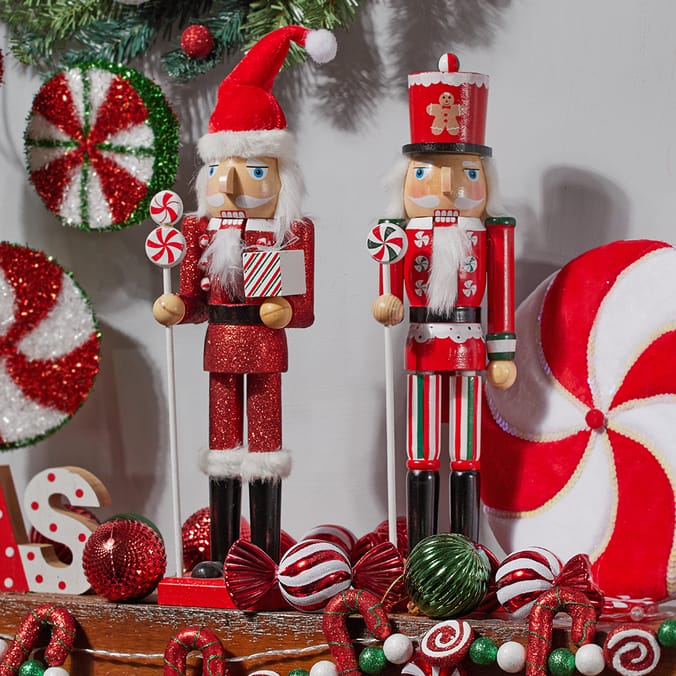 Festive Feeling 14" Nutcracker Christmas, Decoration, Festive, Wooden decorations, traditional