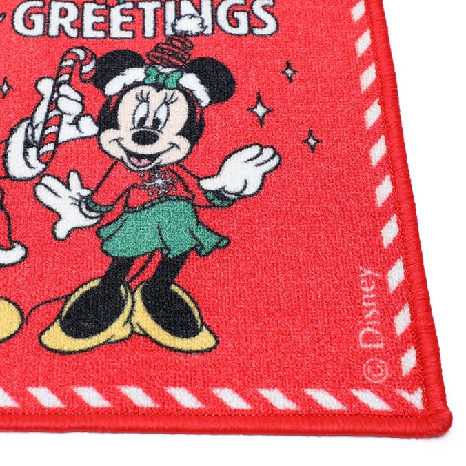 Disney Mickey and Friends Washable Door Mat Christmas Greetings