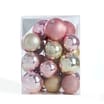 Festive Feeling: 25 Large Assorted Baubles - Gold/Pink