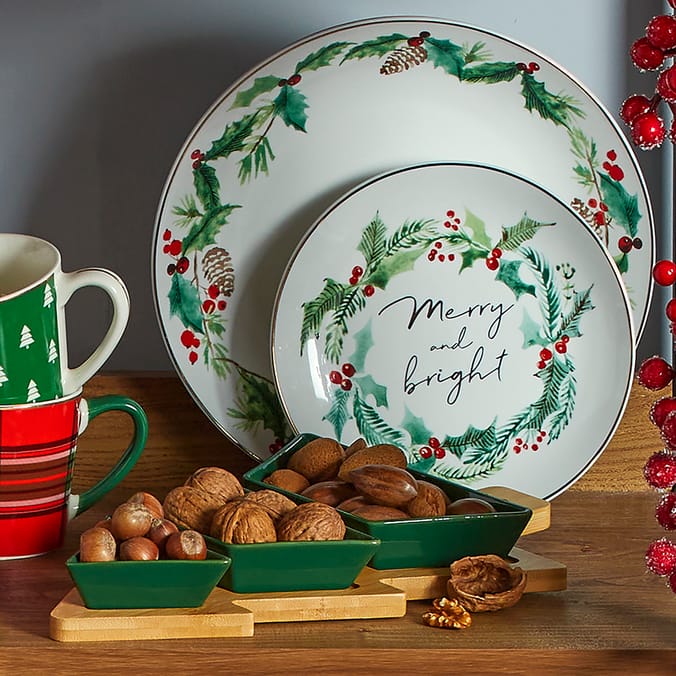 Christmas tree serving clearance platter