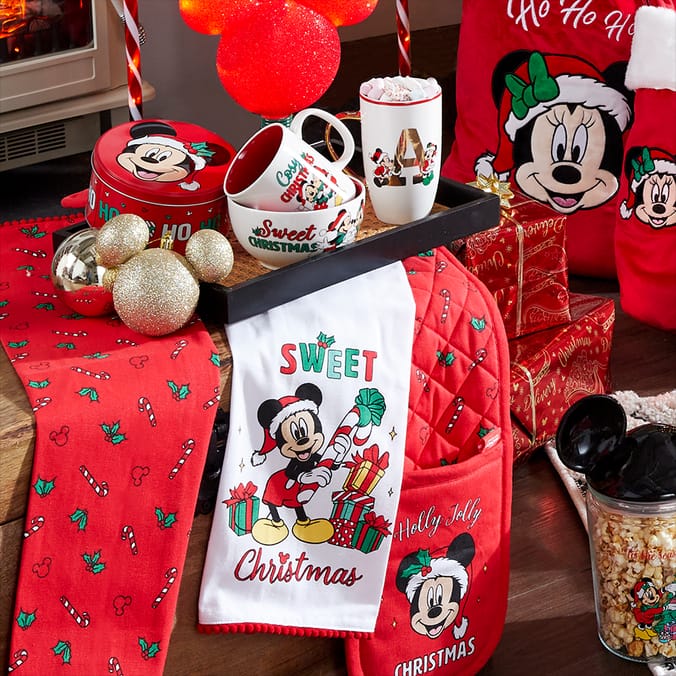 Disney Mickey Mouse Red Kitchen Dish Towels Tea Cotton Terry Towels