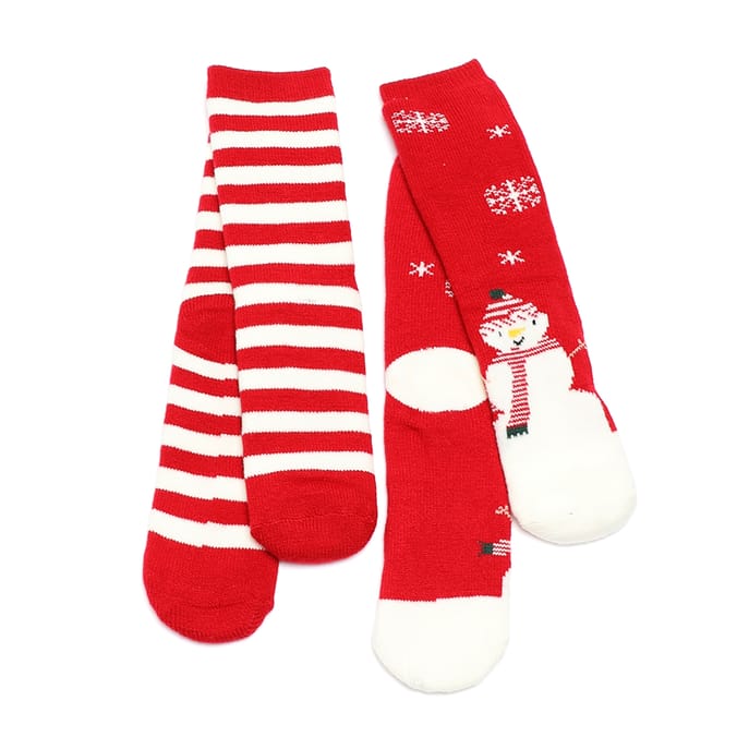 Festive Fun Ladies Luxury Snowmie Socks (2 Pack), 16457, 23342