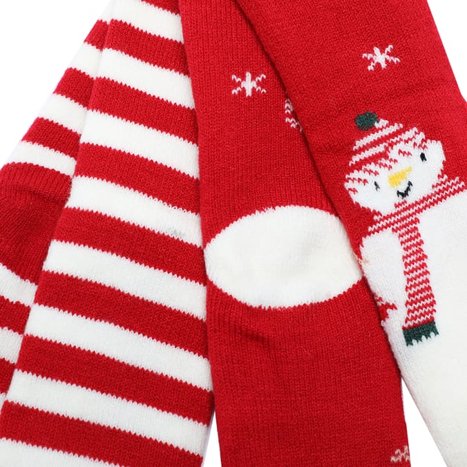 Festive Fun Ladies Luxury Snowmie Socks (2 Pack), 16457, 23342