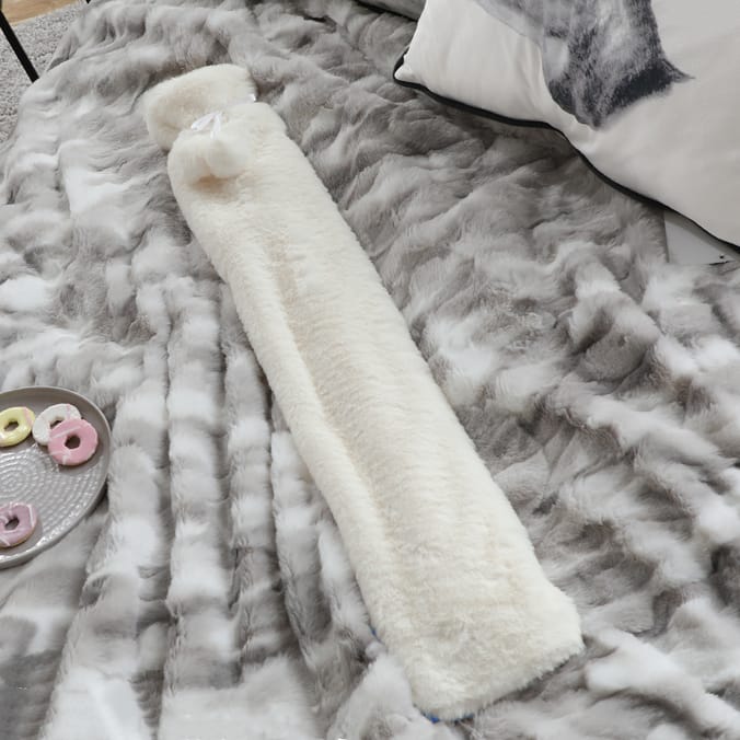 Home Collections Long Hot Water Bottle Cream, hotwater bottles, pain