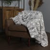 Home Collections: Faux Rabbit Fur Throw - Grey