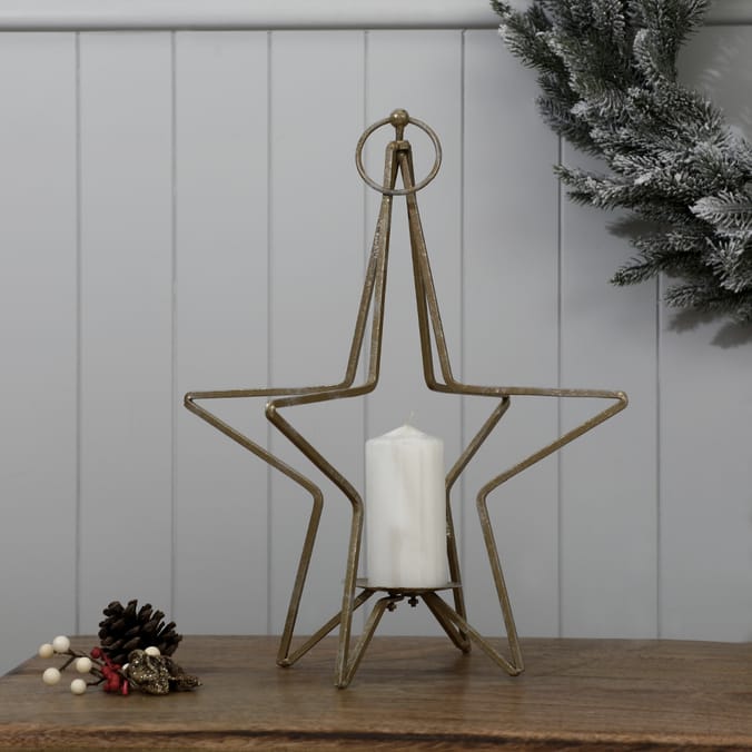 Home Collections: Star Candle Holder - Gold