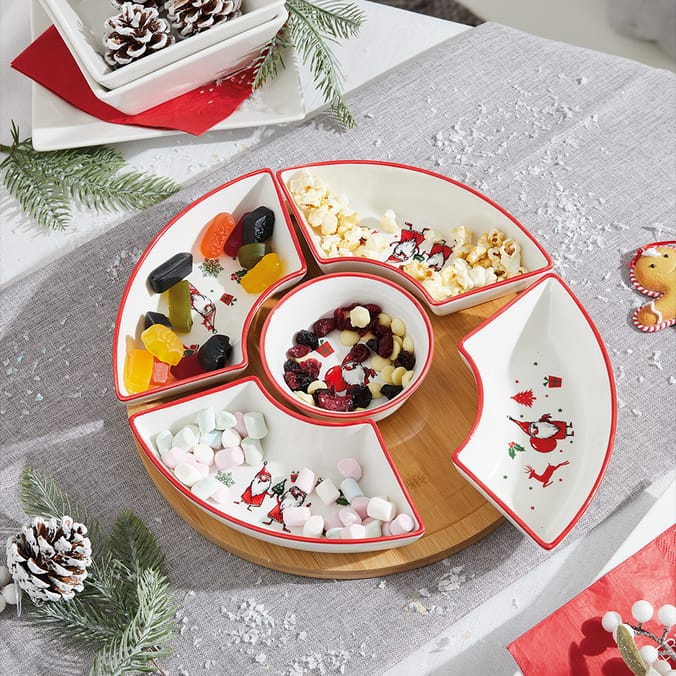 Christmas shop serving dishes