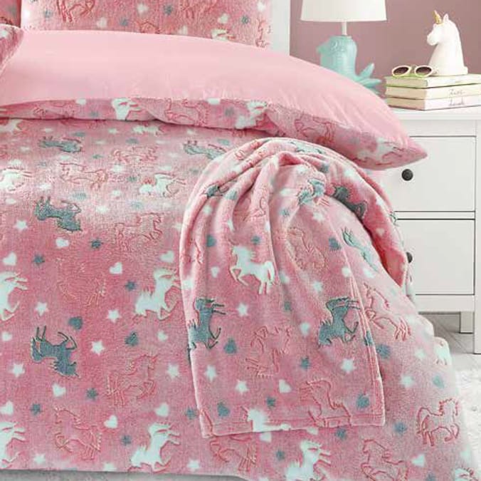 My Little Home Glow In The Dark Throw Unicorn, unicorn, throw
