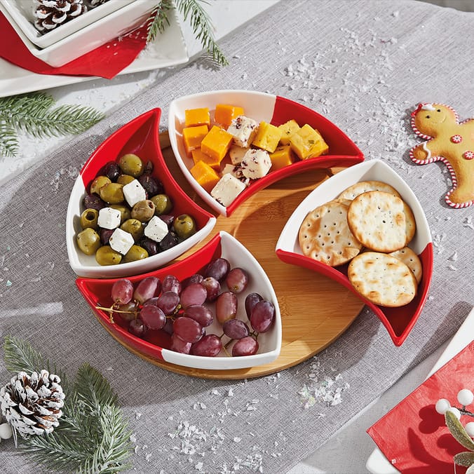 Christmas serving outlet bowls