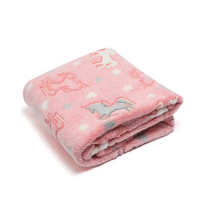 My Little Home Glow In The Dark Throw Unicorn, unicorn, throw