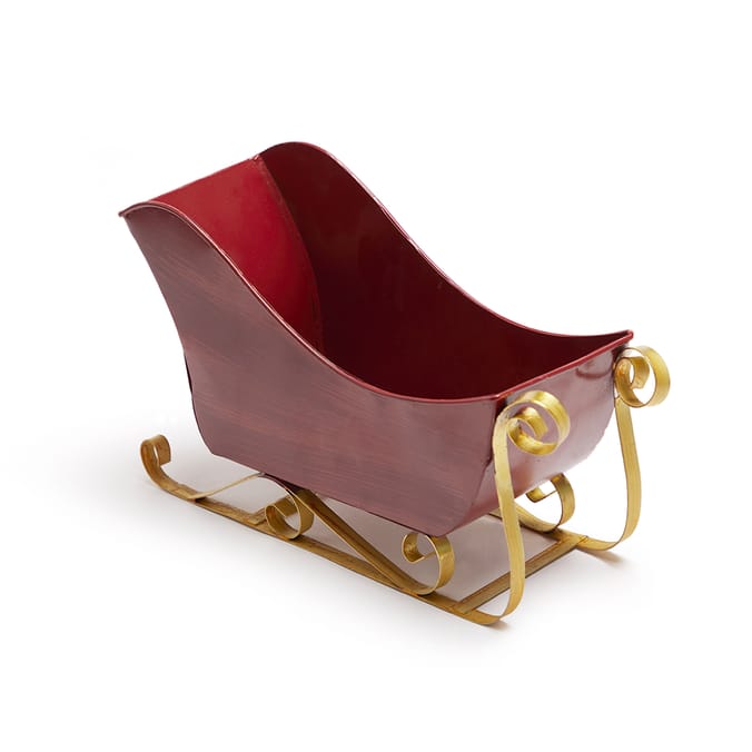 Festive Feeling Metal Christmas Sleigh, garden, front yard, decoration