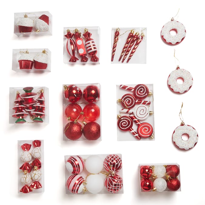 Festive Feeling 50 Pack Candy Bauble Set, candy cane, baubles, Xmas
