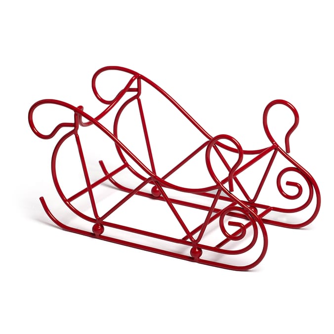 Home Collections Sleigh Bottle Holder, red, sleigh, xmas, bottle