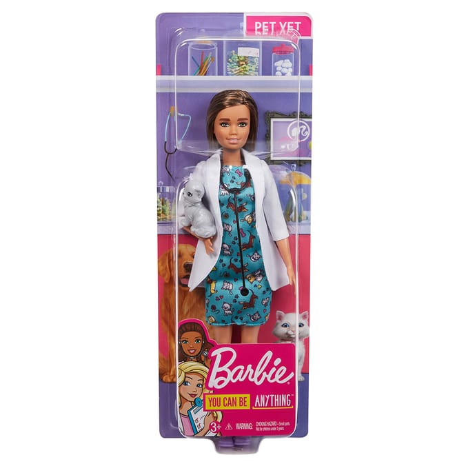 Barbie Pet Vet Brunette Doll GJL63 17248 Home Bargains