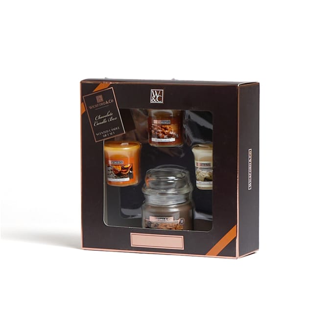 Wickford & Co. 4 Piece Candle Set Christmas gift Xmas votive candle jar