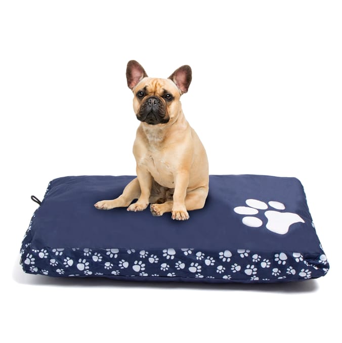 My Pets Square Pet Bed Navy cat cats dog dogs small medium cushion cushions beds tough scratch resistant Home Bargains