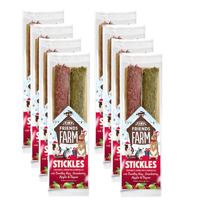 Tiny Friends Farm: Stickles with Timothy Hay, Cranberry, Apple & Thyme 100g ( Case Of 8)