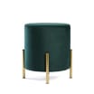 Home Collections Small Velvet Footstool: Emerald Green 