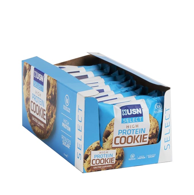 USN Select High Protein Cookie - Salted Caramel (12 x 60g) 