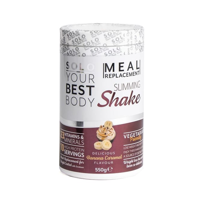 Solo Meal Replacement Slimming Shake 550g Banana Caramel, Protein