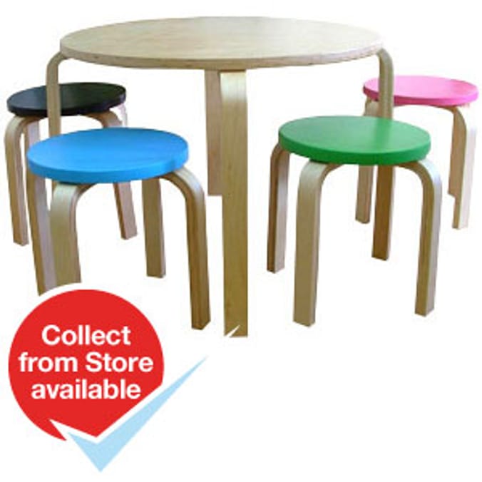 Mini World Kid s Table Chair Set 5 Piece Home Bargains