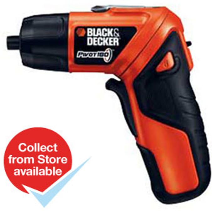 Black Decker 3.6V Pivot 180 Screwdriver Home Bargains