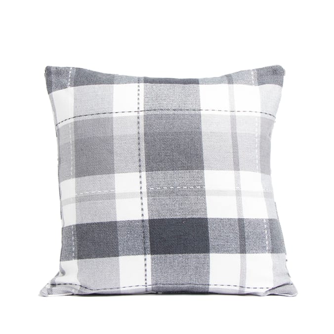 Large grey 2024 check cushions