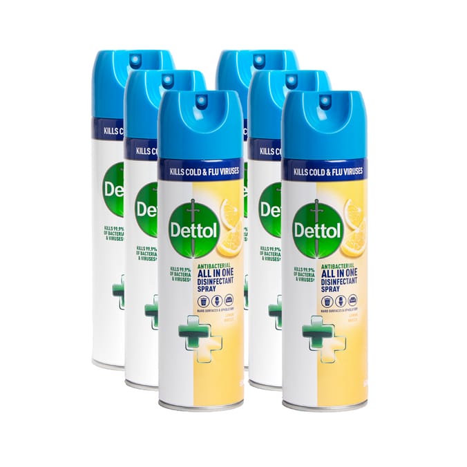 Dettol All In One Disinfectant Spray (Case of 6 x 500ml) Lemon Breeze