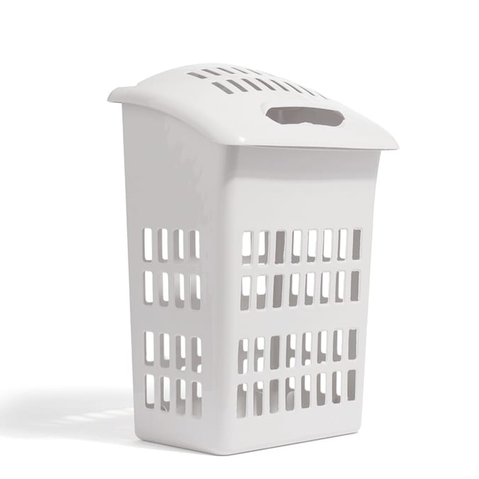 Home Utility Upright Laundry Basket White, 02181, 02181c, 24068