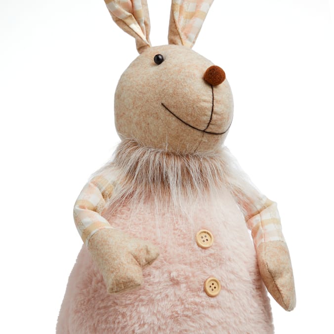 Spring Standing Plush Bunny Pink, Easter, decorations, decoration, home, living room, 33726