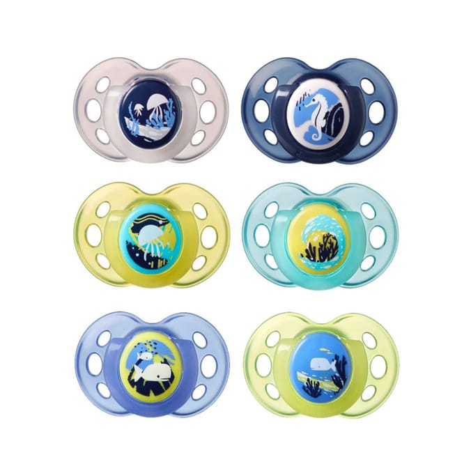 Tommee Tippee Night Time Soother 2 Pack 1836m tommy tippy tomee tome