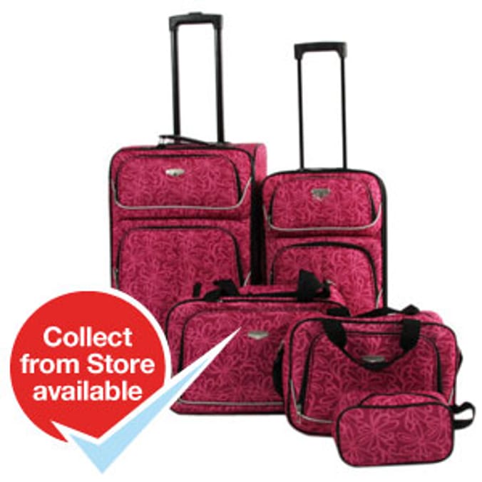 Protocol Skyline 5-Piece Luggage Set Pink