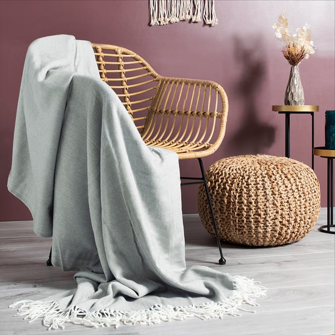 Ports of Call by Jeff Banks Knit Throw Mint, 55983d, 55983 knitted