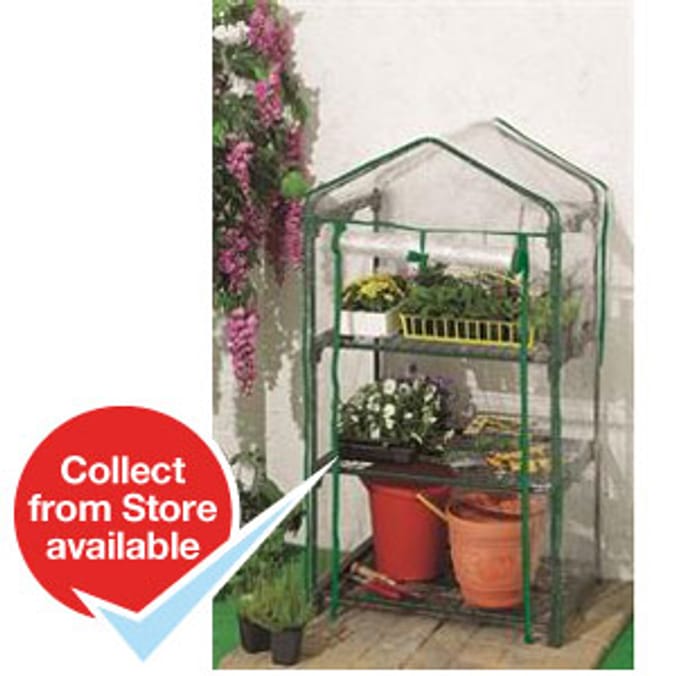 Garden Compact 3 Tier Greenhouse Home Bargains