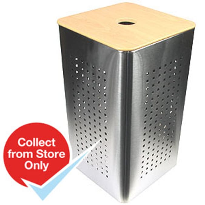 Stainless Steel Laundry Bin Home Bargains