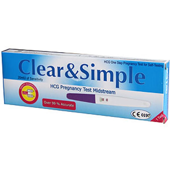 Clear & Simple HCG Midstream Pregnancy Tests Home Bargains