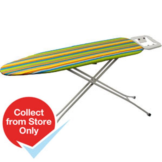 Deluxe Mesh Ironing Board Rainbow Stripes Home Bargains