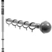 Home Style Curtain Pole: Grey (1.7-3m)