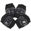 Cycle Helmet with Knee/Elbow Pads: Black