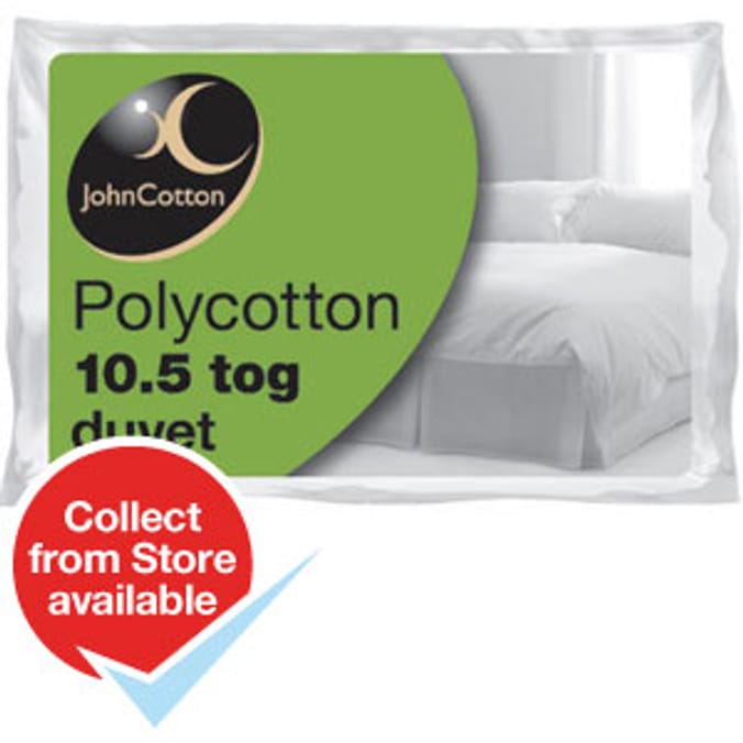 John Cotton Double Polycotton Duvet 10.5 Tog Home Bargains