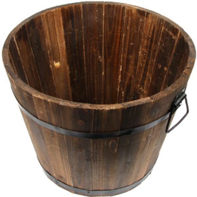 Garden Hand Crafted Wooden Planter Home Bargains
