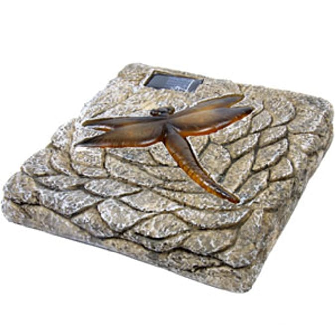 Garden Dragonfly Stepping Stone With Solar Light 