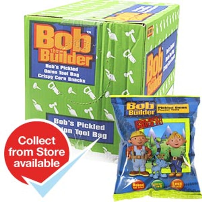 Bob The Builder Pickled Onion Crisps Box of 48 Home Bargains