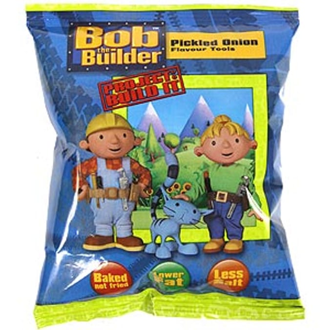Bob The Builder Pickled Onion Crisps Box of 48 Home Bargains