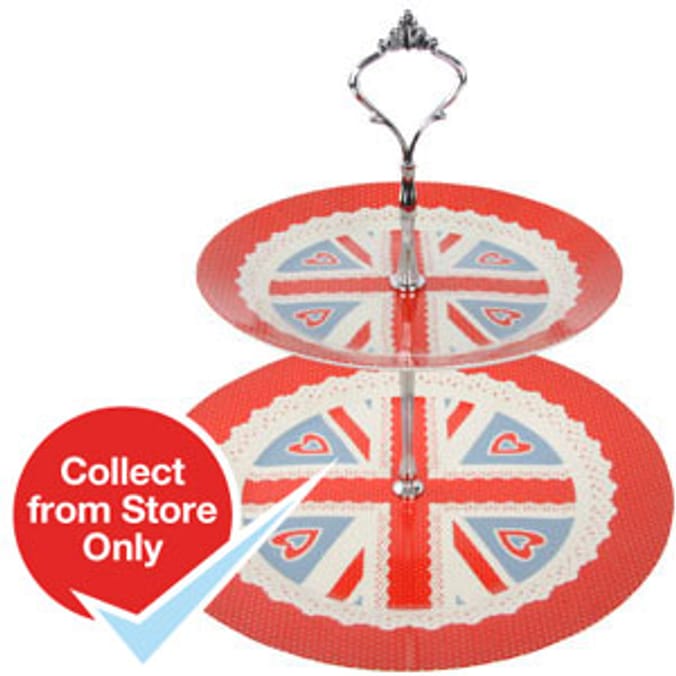Queen's Diamond Jubilee Two Tier Cake Stand Home Bargains