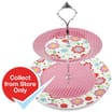 2 Tier Cake Stand: Flowers