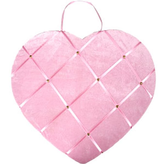 Heart Shape Memo Board Pink Home Bargains