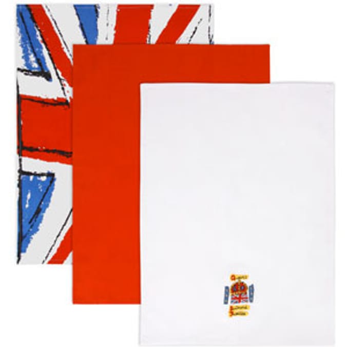 Queen's Diamond Jubilee Tea Towels Home Bargains